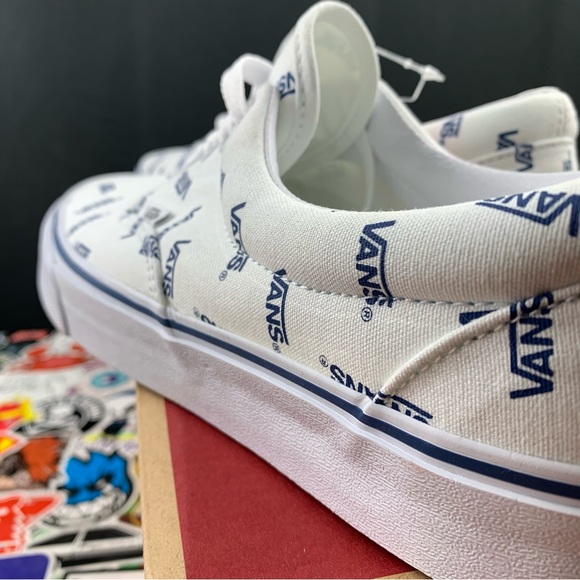 Vans Era White + Blue Logo Men's Various Sizes - Picture 8 of 13